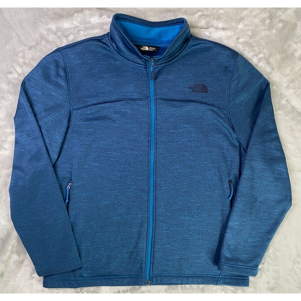 The North Face Canyonlands Full Zip Fleece Jacket Men's XL Heather Blue Outdoor